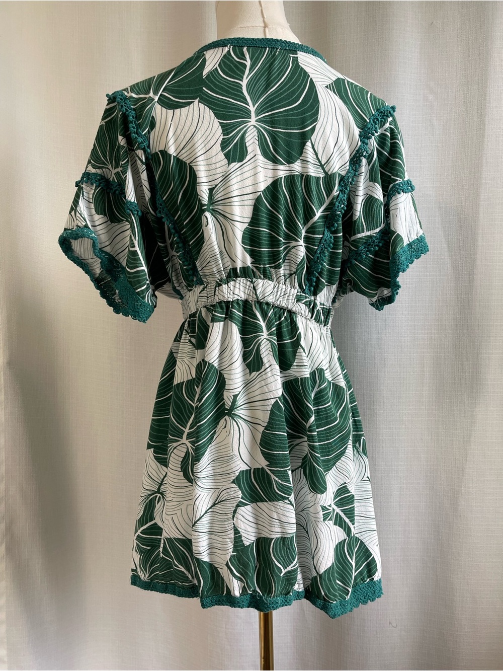 BOHO TROPICAL VACATION America & Beyond Palm Leaf Dress Medium M - Picture 5 of 11